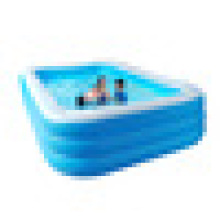 Best Selling Household Adults Children Three Layers Rectangular Printing Inflatable PVC Swimming Pool above ground pool for sale